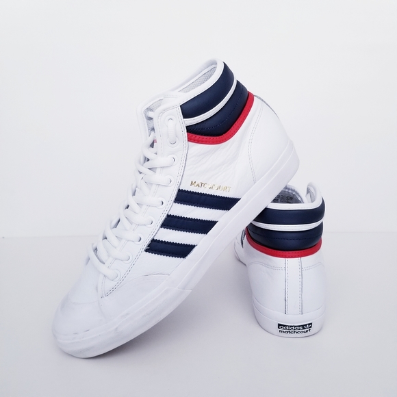 adidas matchcourt white leather